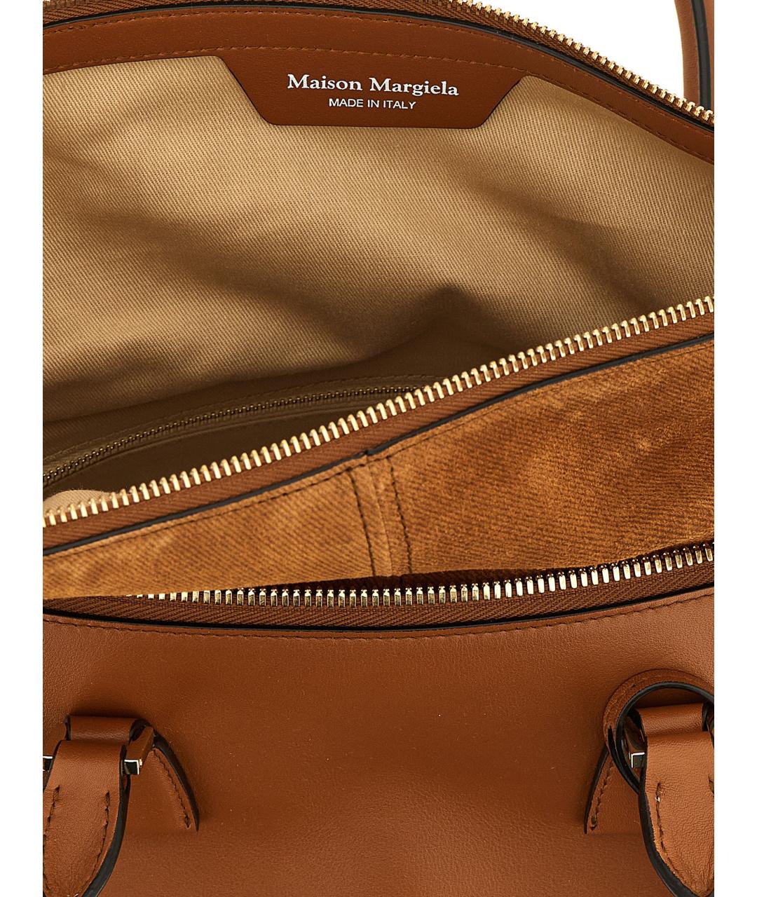 MAISON MARGIELA Коричневая кожаная сумка тоут, фото 4