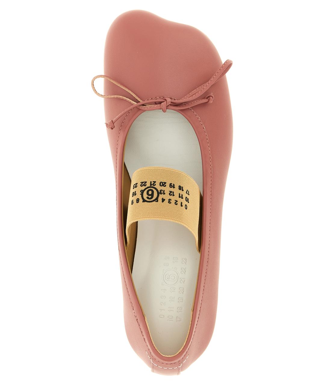 MM6 MAISON MARGIELA Розовые кожаные балетки, фото 4