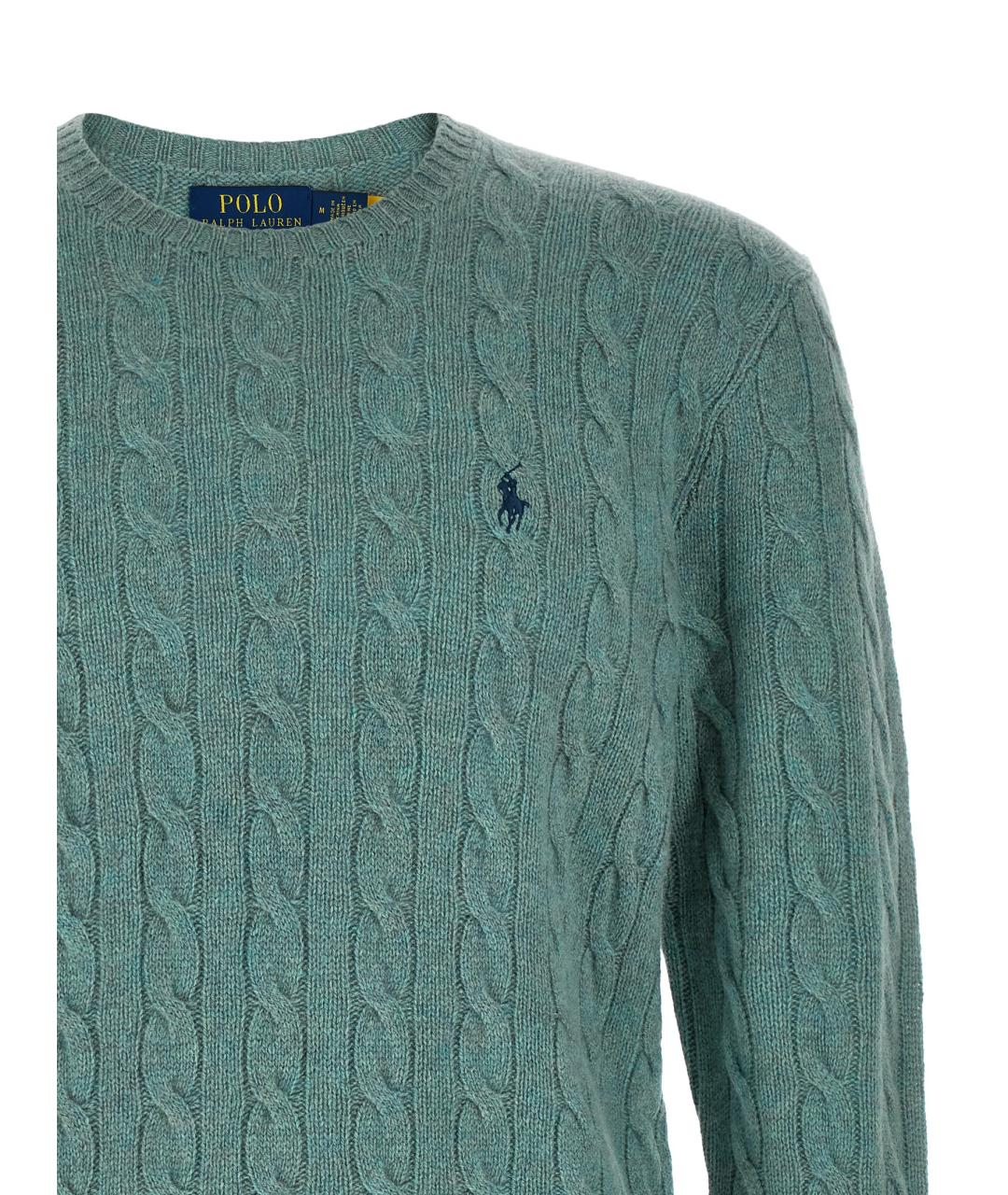 POLO RALPH LAUREN Зеленый шерстяной джемпер / свитер, фото 3