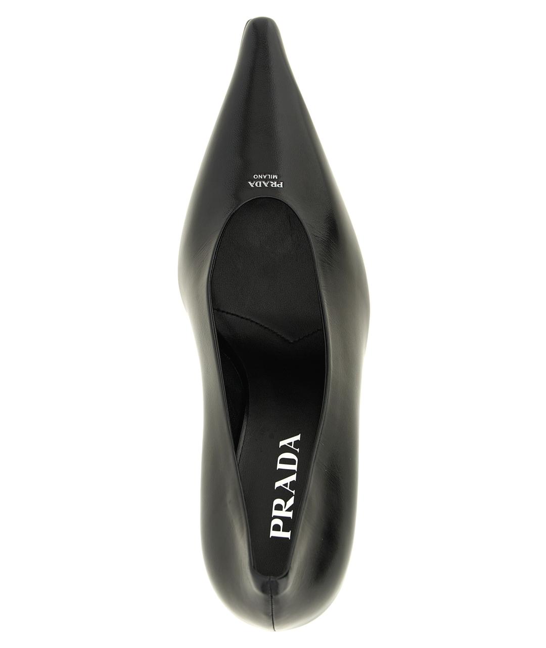 PRADA Черные кожаные туфли, фото 4