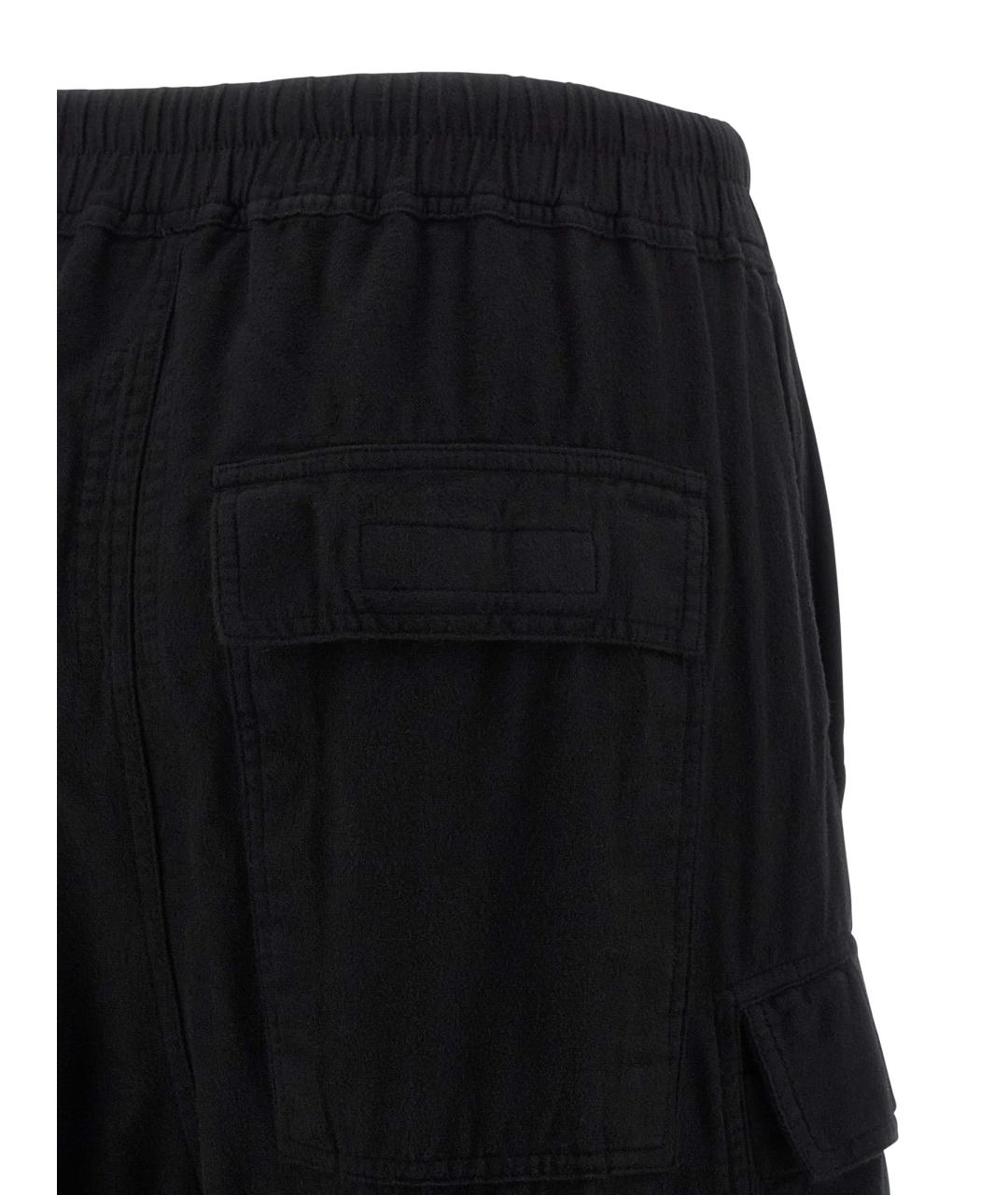 RICK OWENS DRKSHDW Черные хлопковые брюки широкие, фото 4