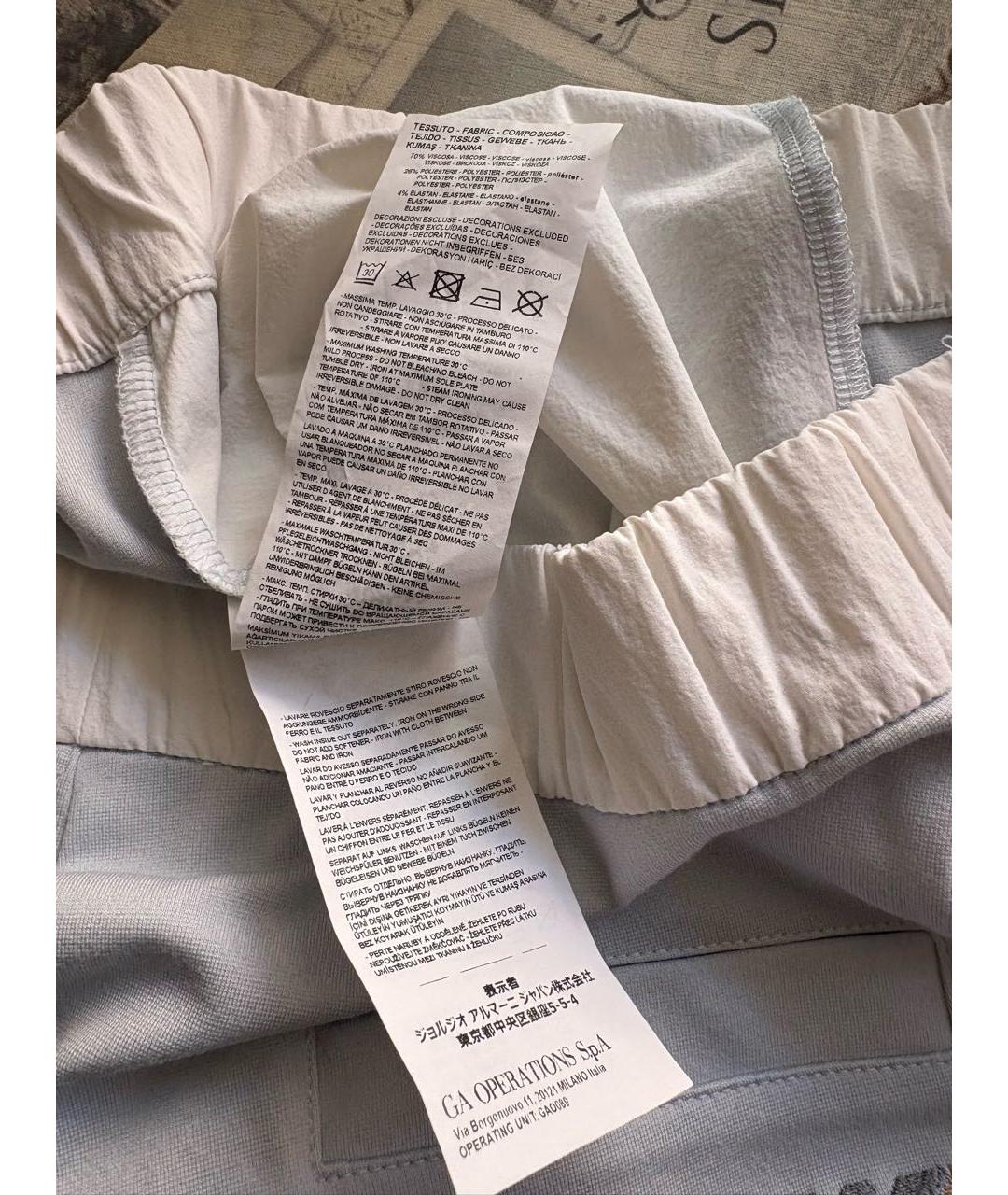 EMPORIO ARMANI Голубой вискозный спортивные костюмы, фото 6