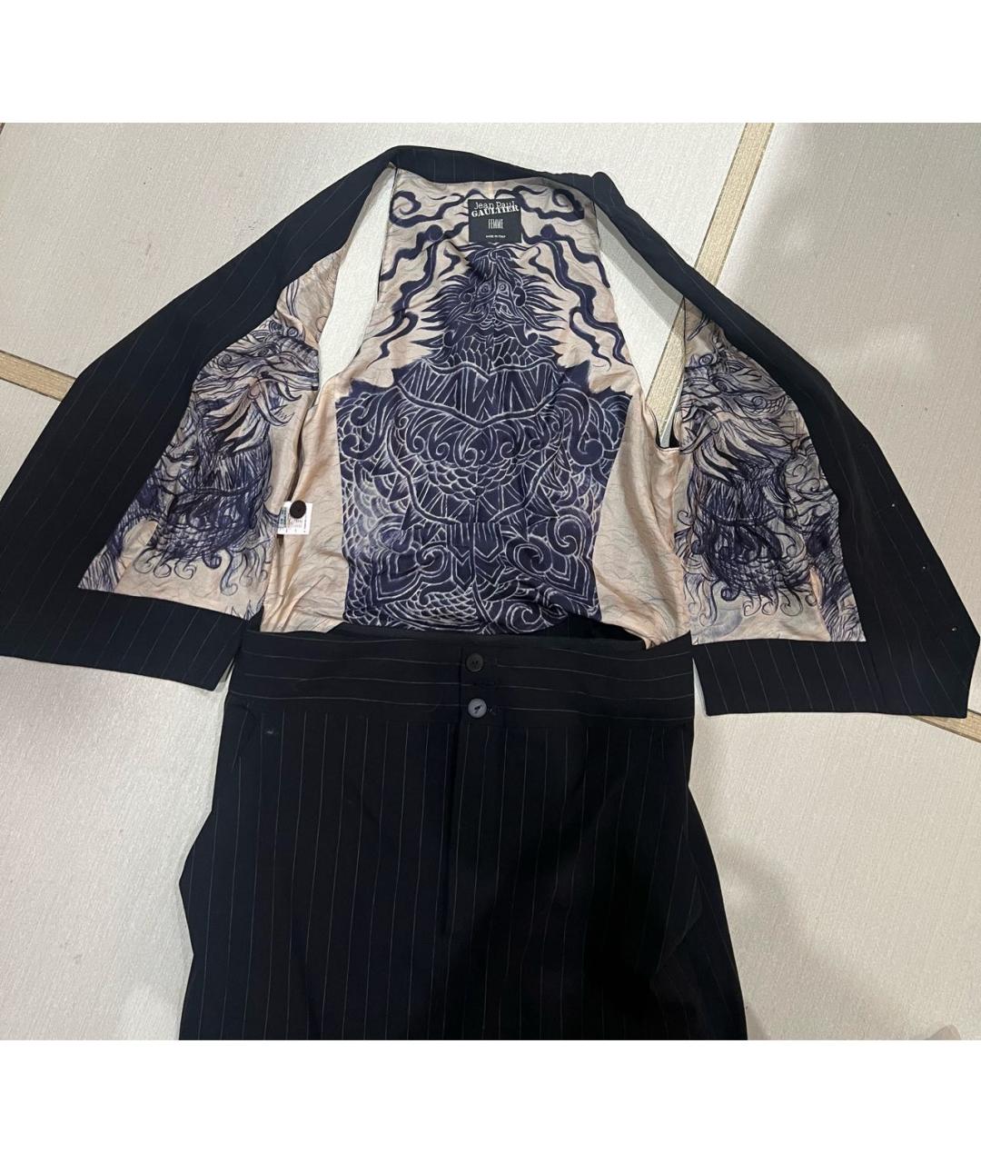 JEAN PAUL GAULTIER Черное шерстяное повседневное платье, фото 3