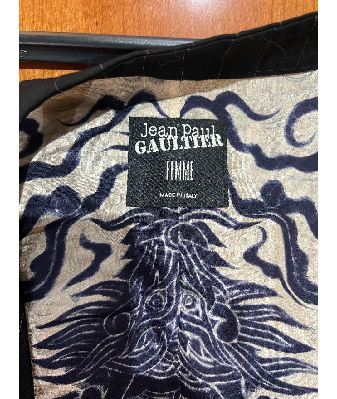 JEAN PAUL GAULTIER Черное шерстяное повседневное платье, фото 5