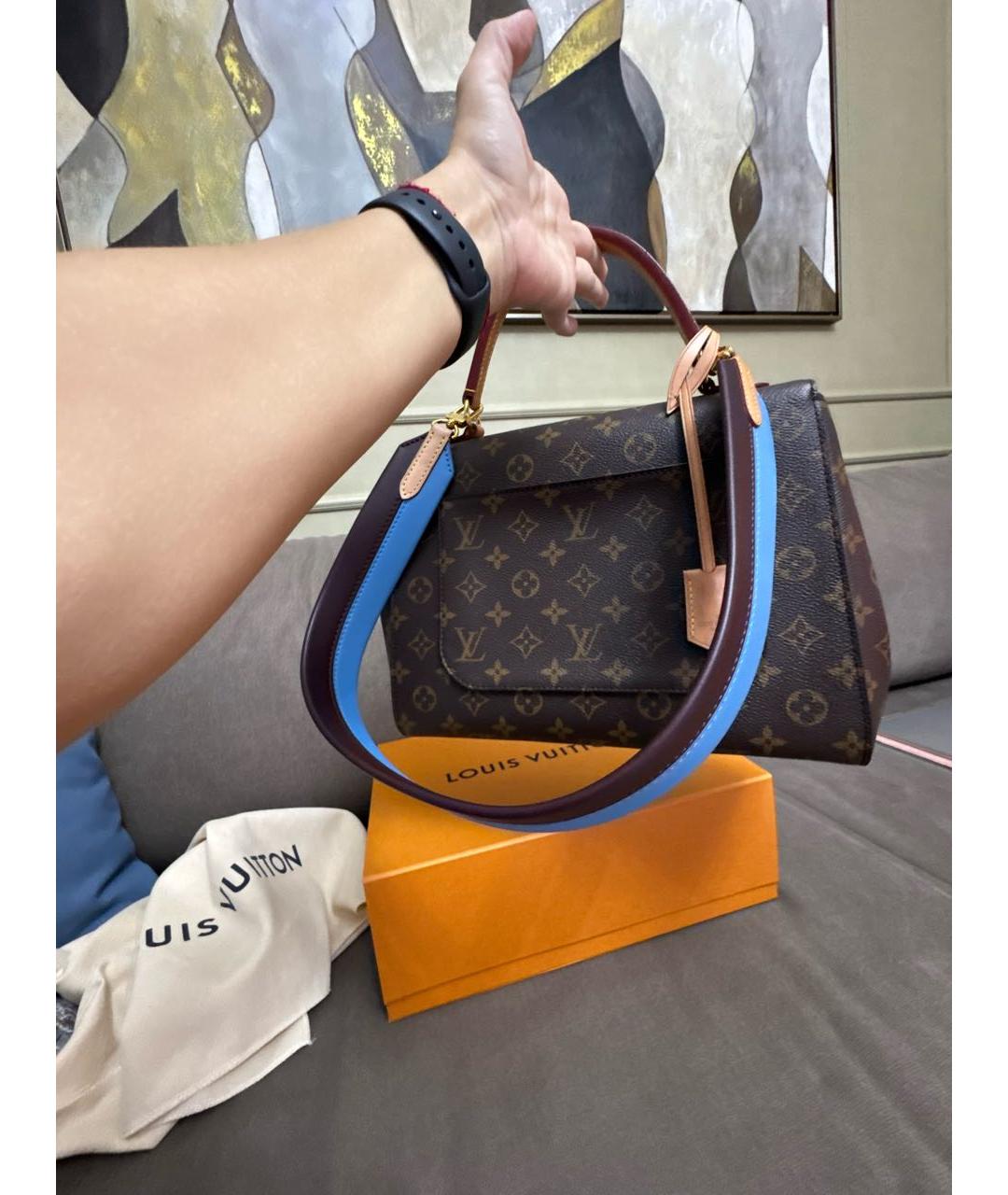 LOUIS VUITTON Коричневая сумка с короткими ручками из канвы, фото 6