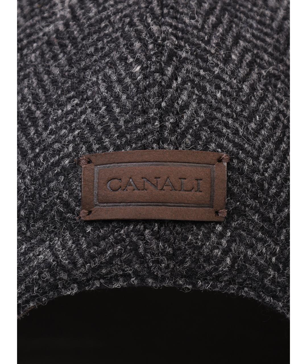 CANALI Серая шерстяная кепка/бейсболка, фото 3