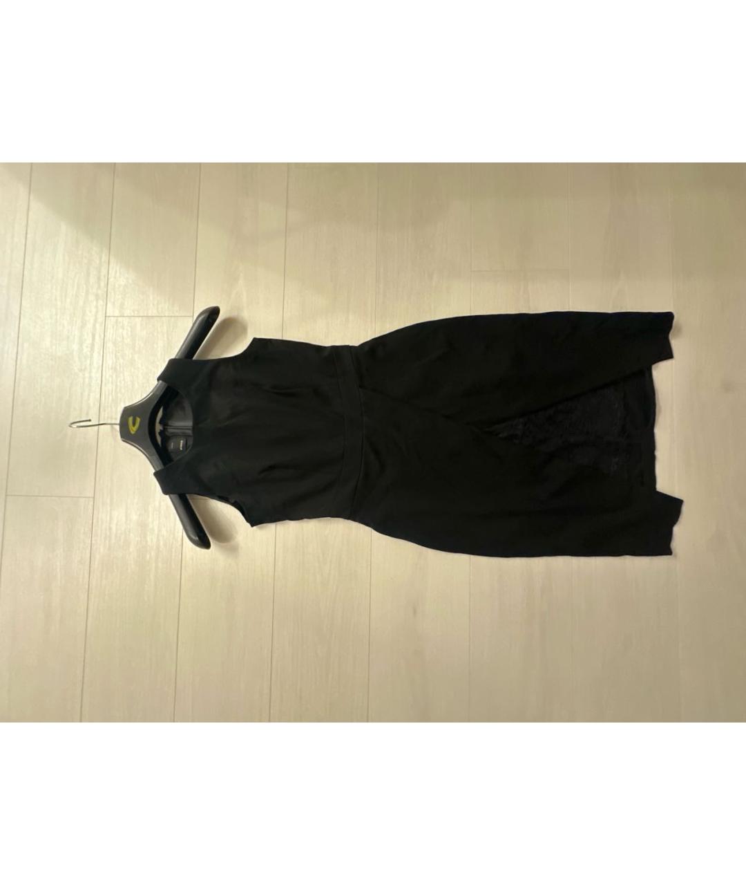PINKO Черное вискозное повседневное платье, фото 5
