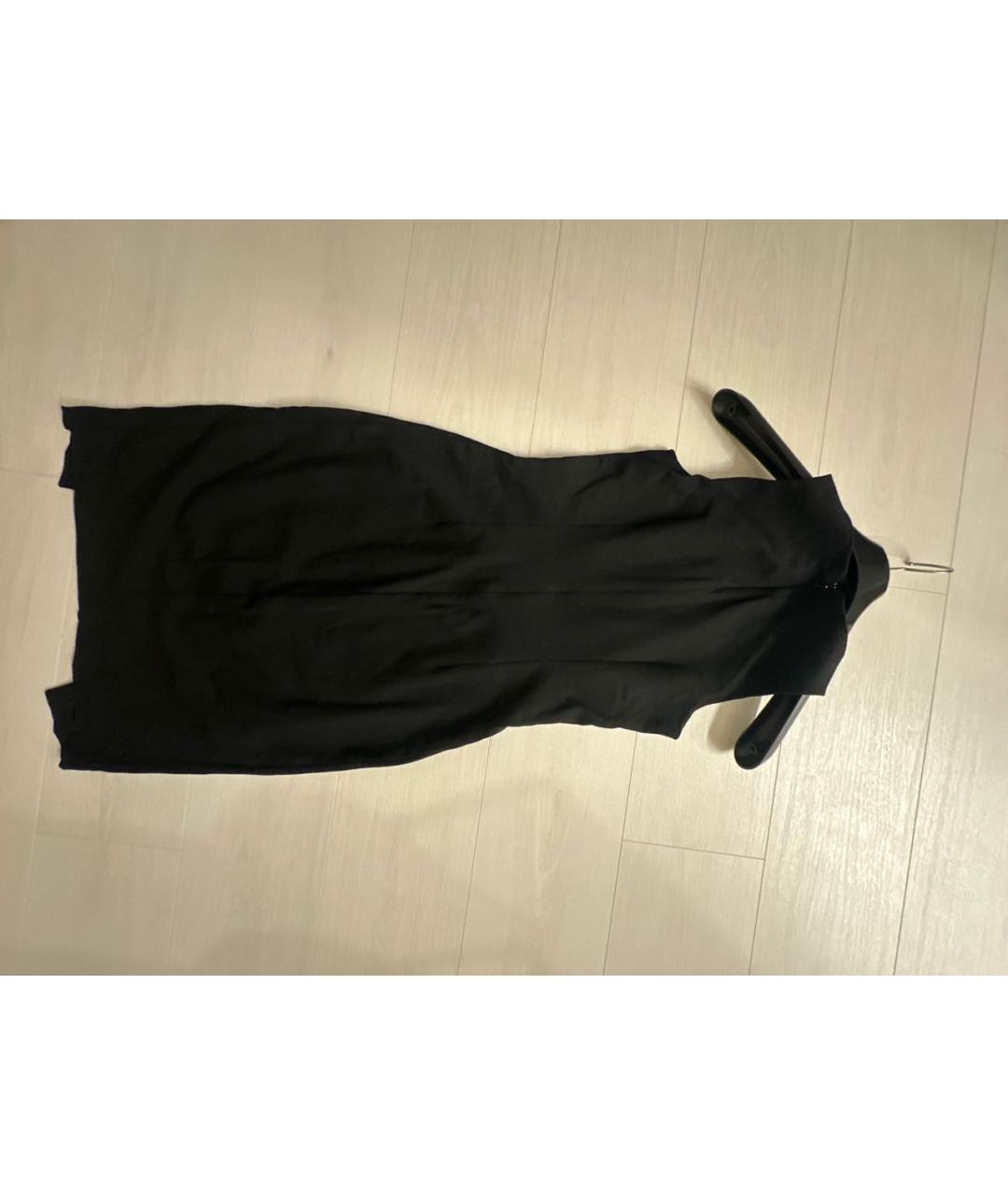 PINKO Черное вискозное повседневное платье, фото 2