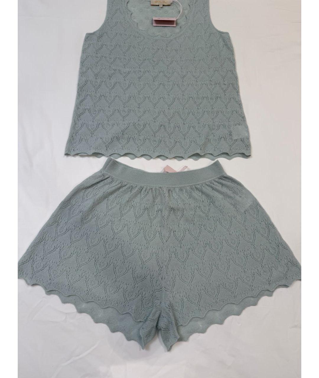 LORO PIANA Бирюзовый кашемировый костюм с брюками, фото 4
