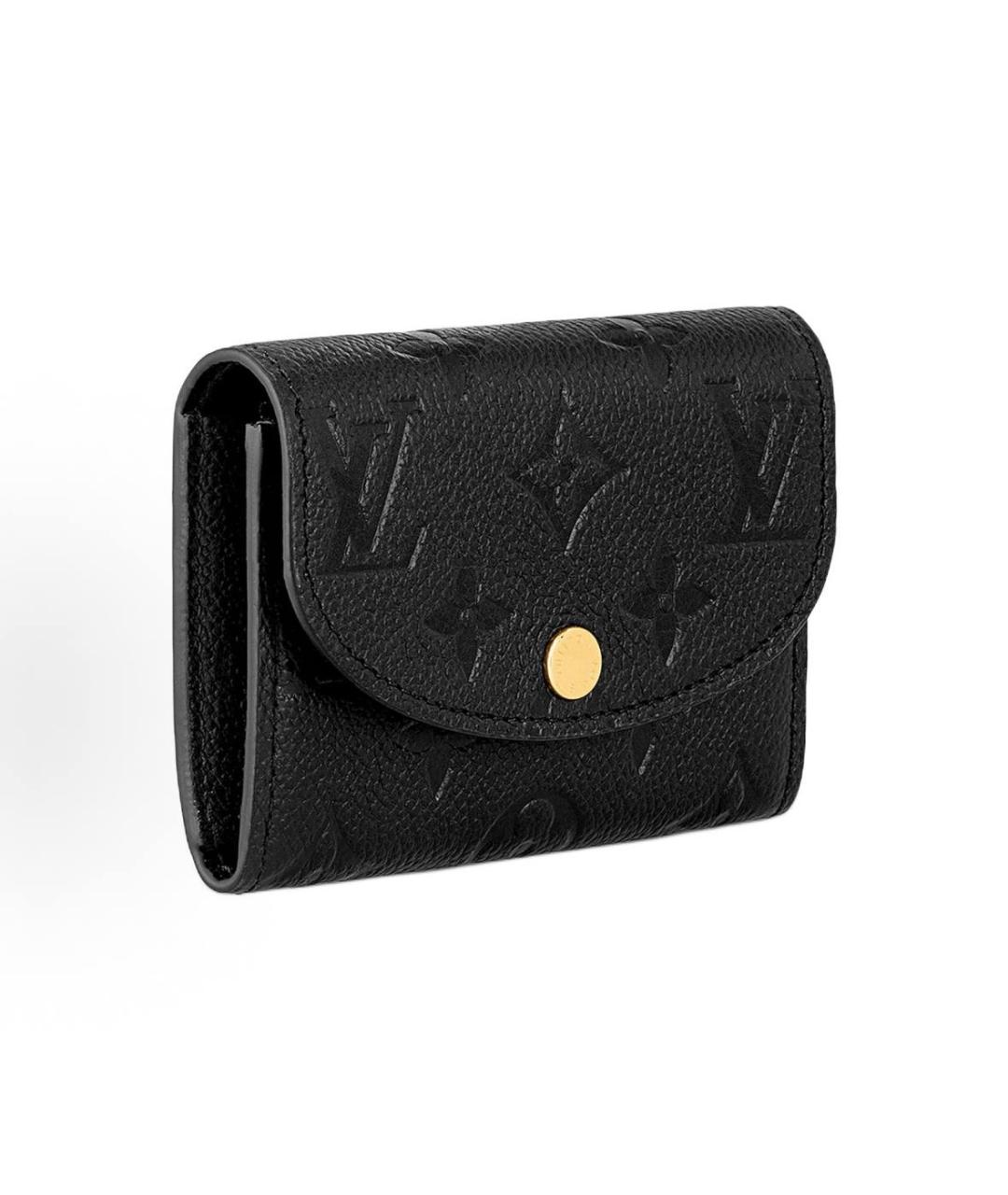 LOUIS VUITTON Черный кожаный кошелек, фото 8