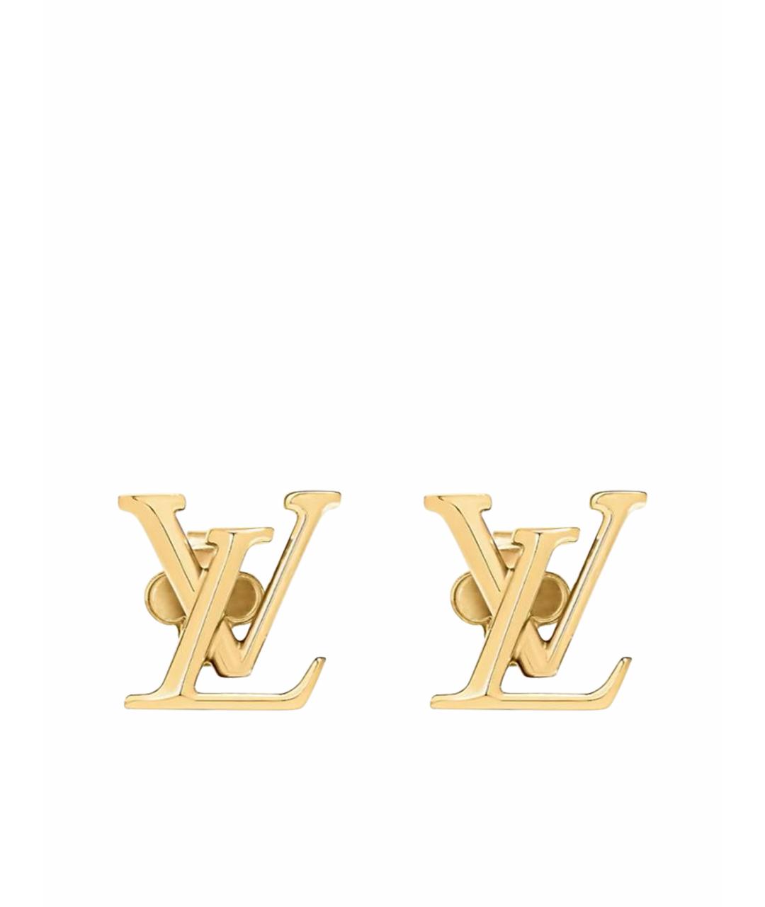 LOUIS VUITTON Золотые латунные серьги, фото 1