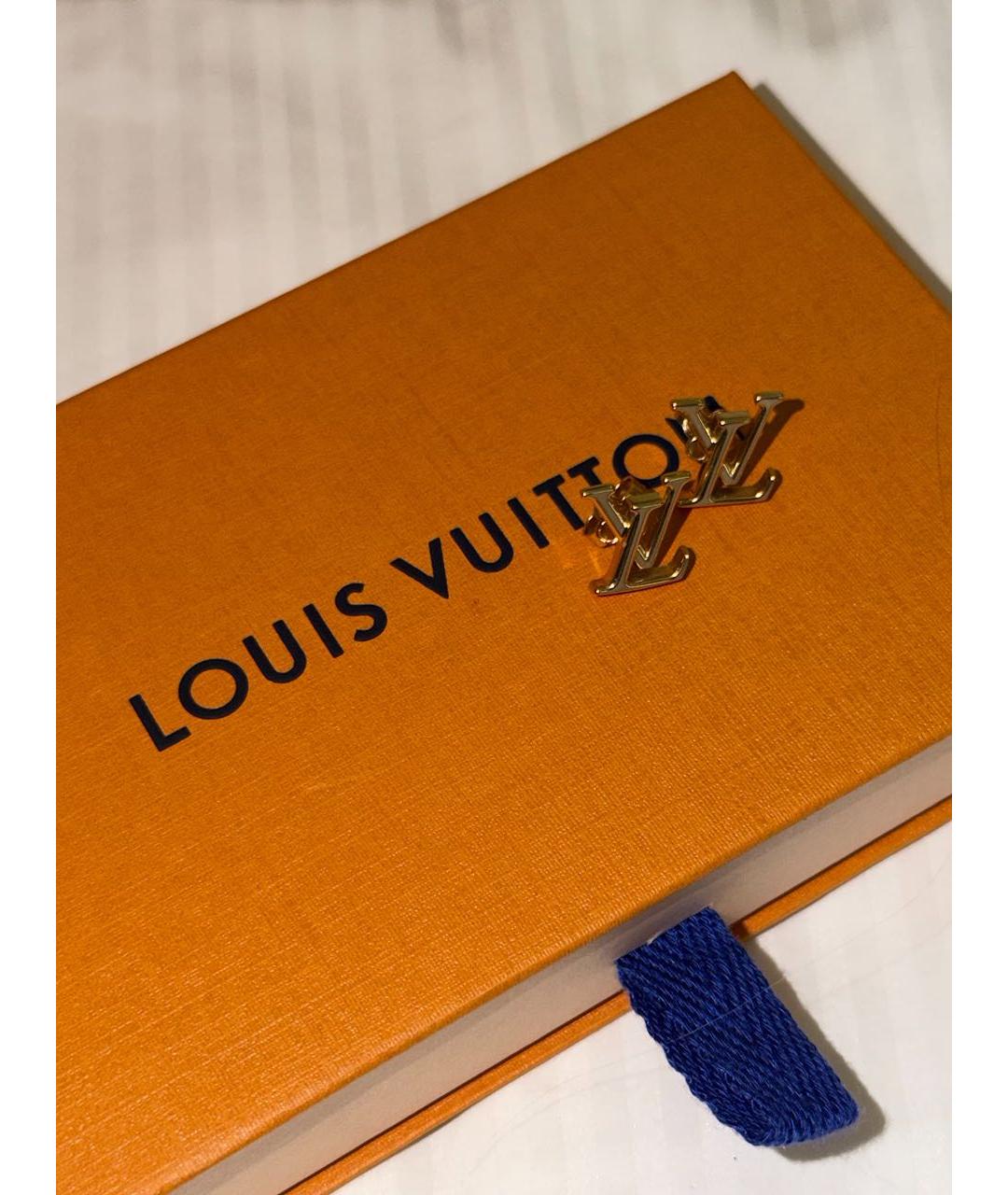 LOUIS VUITTON Золотые латунные серьги, фото 6