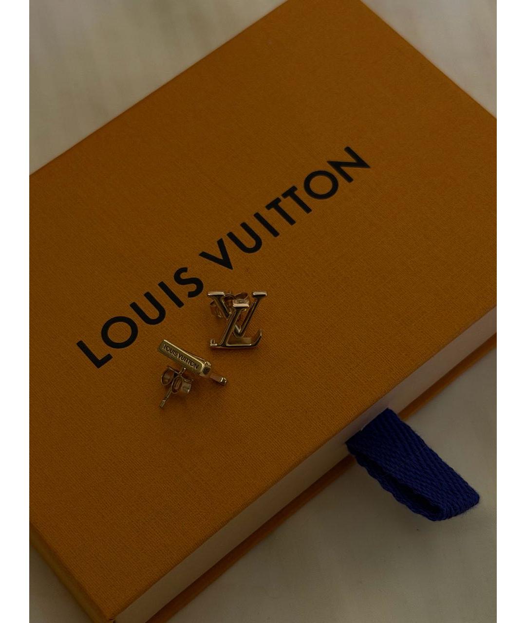 LOUIS VUITTON Золотые латунные серьги, фото 7