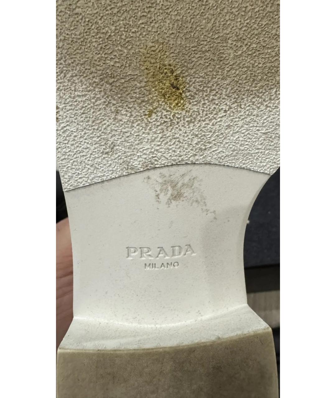 PRADA Белые ботинки из лакированной кожи, фото 3