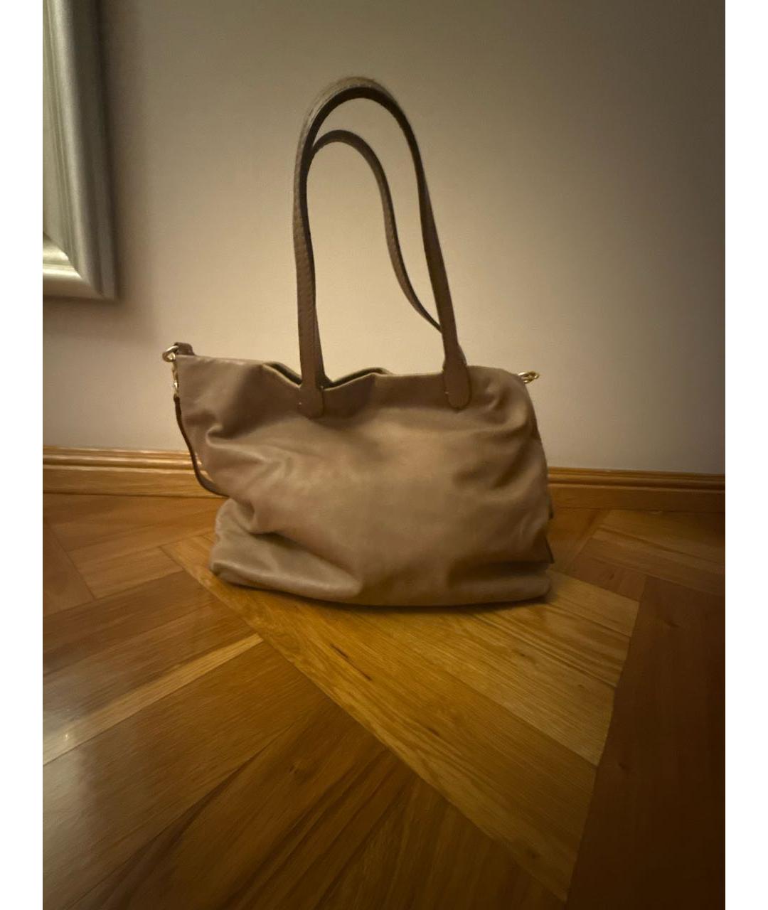 VALENTINO Коричневая кожаная сумка тоут, фото 3