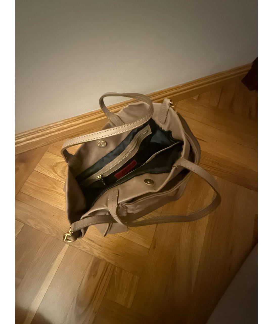 VALENTINO Коричневая кожаная сумка тоут, фото 4