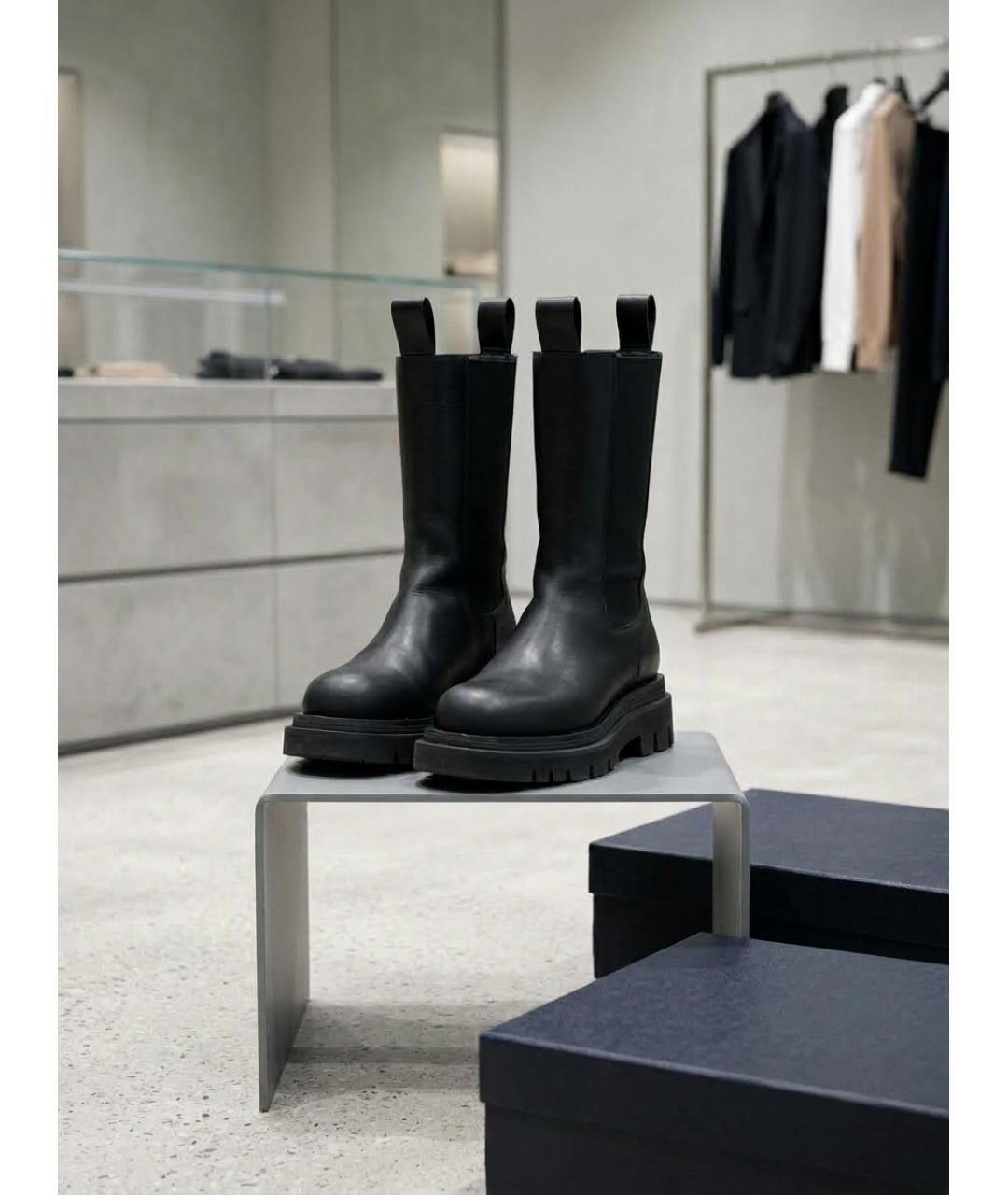 BOTTEGA VENETA Черные кожаные ботинки, фото 2