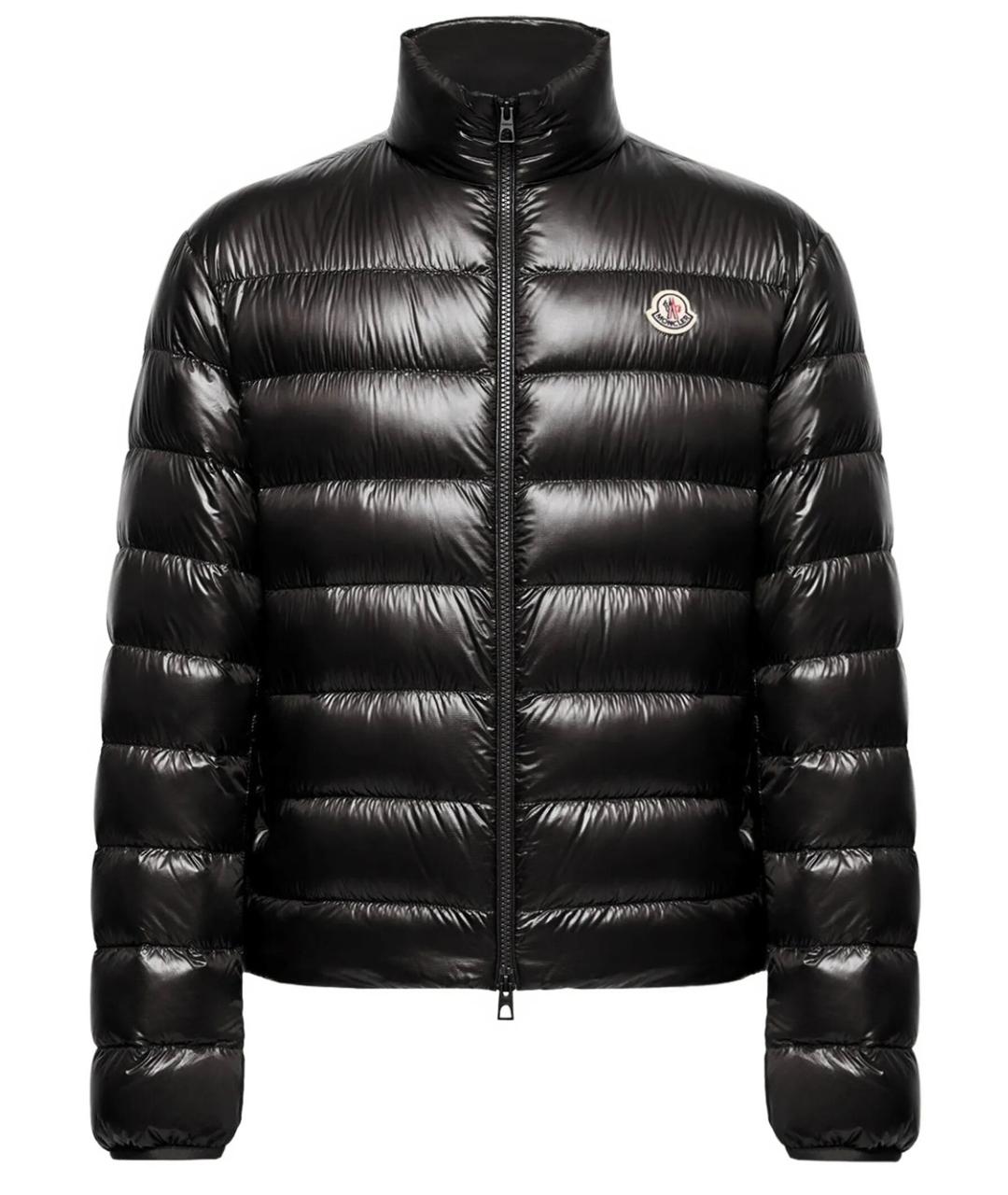 MONCLER Черный полиамидовый пуховик, фото 1