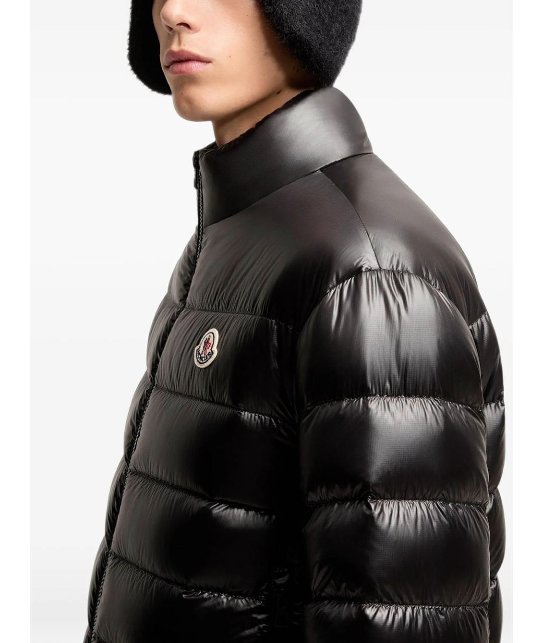 MONCLER Черный полиамидовый пуховик, фото 6