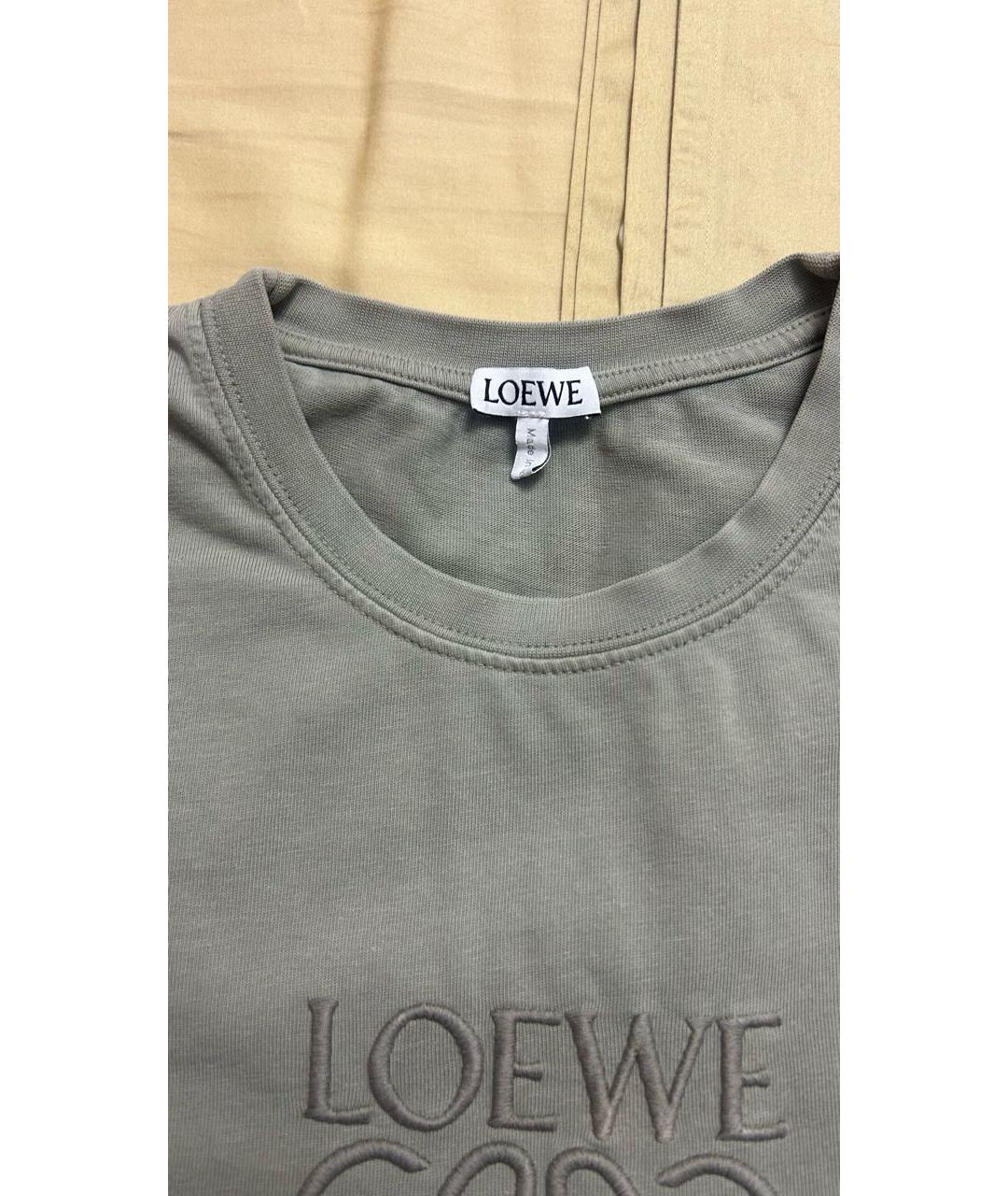 LOEWE Хаки футболка, фото 3