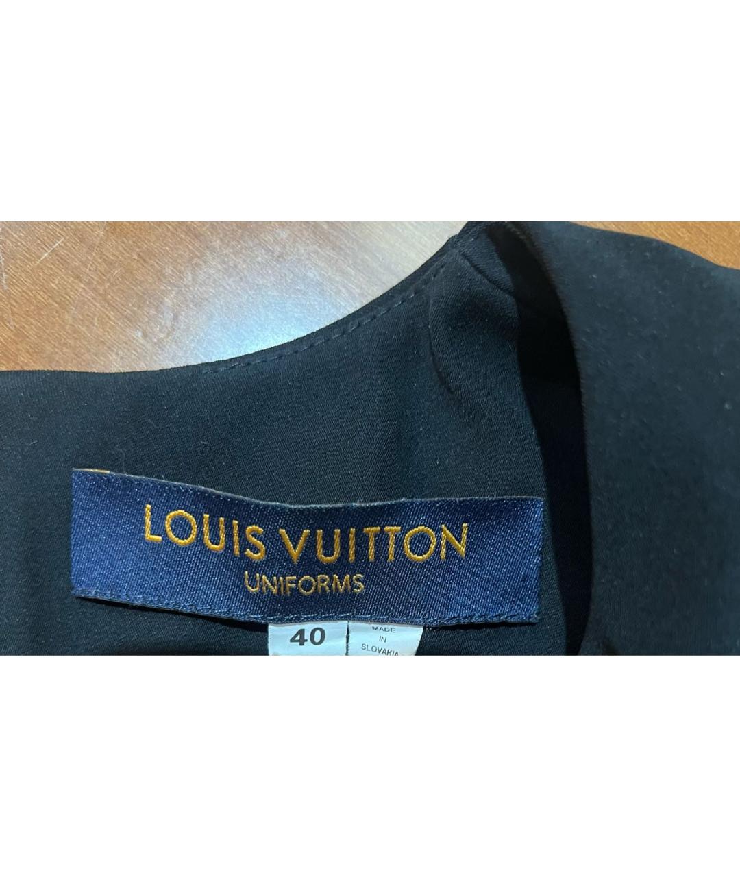 LOUIS VUITTON Черное полиэстеровое повседневное платье, фото 4
