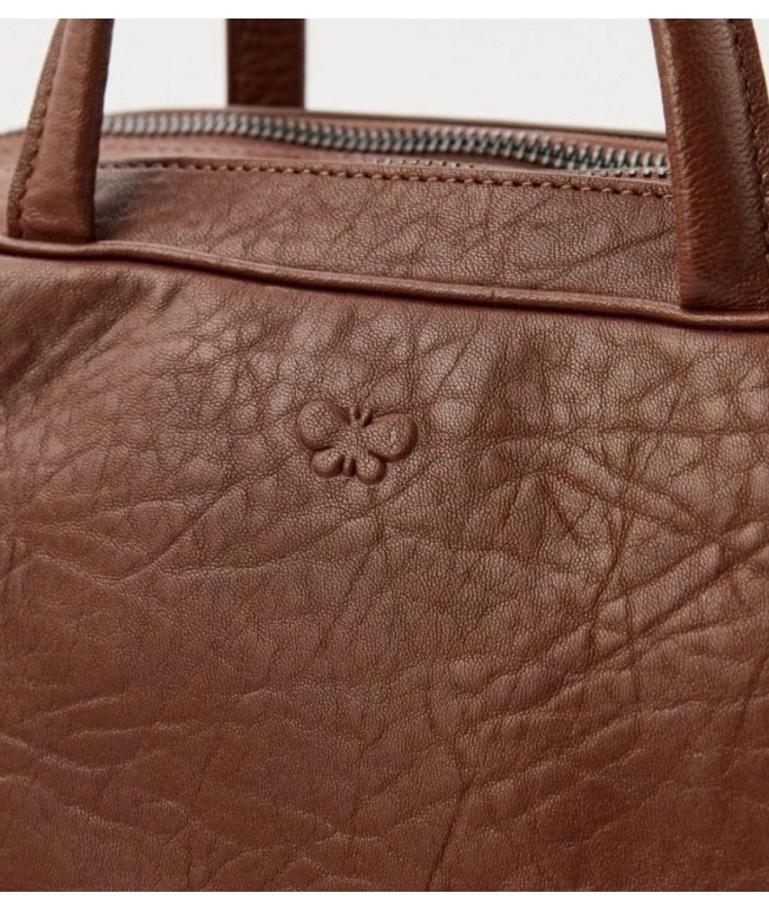 MAX MARA Коричневая кожаная сумка через плечо, фото 3