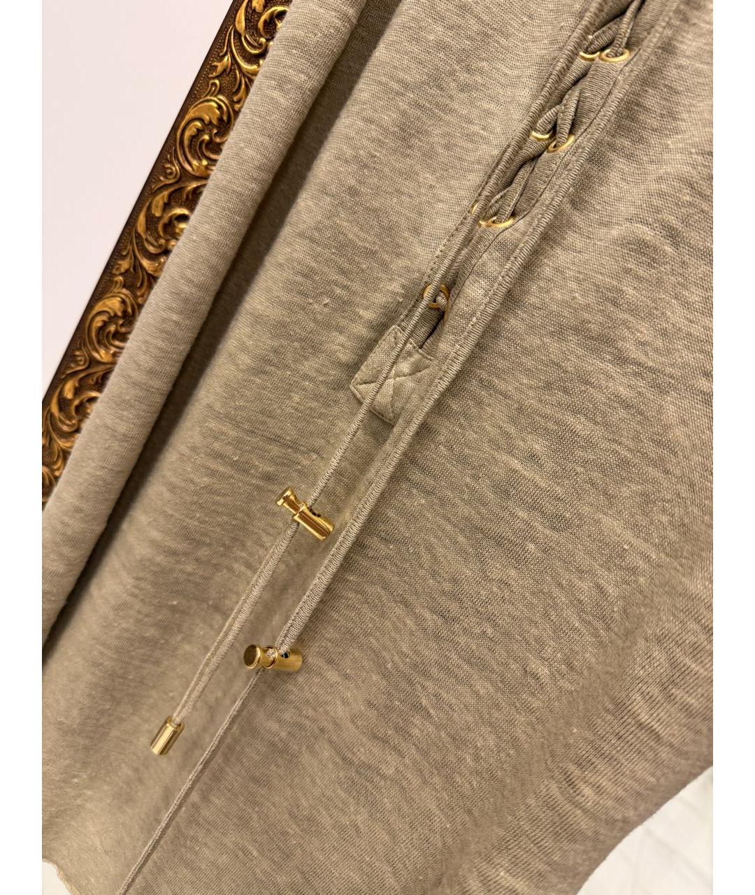 BALMAIN Хаки льняная майка, фото 7