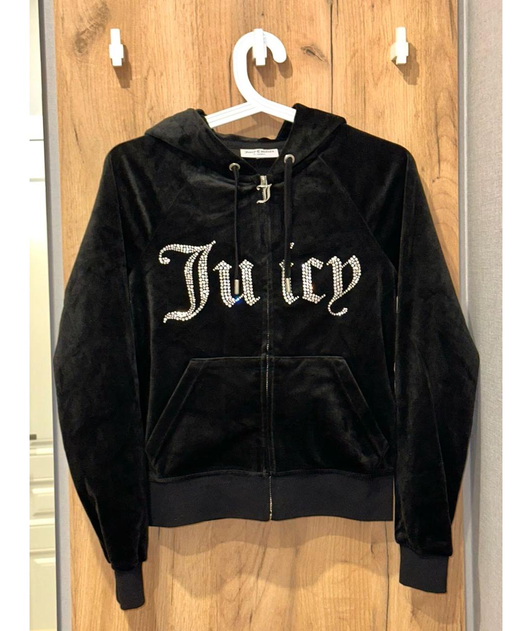 JUICY COUTURE Черный велюровый костюм с брюками, фото 2