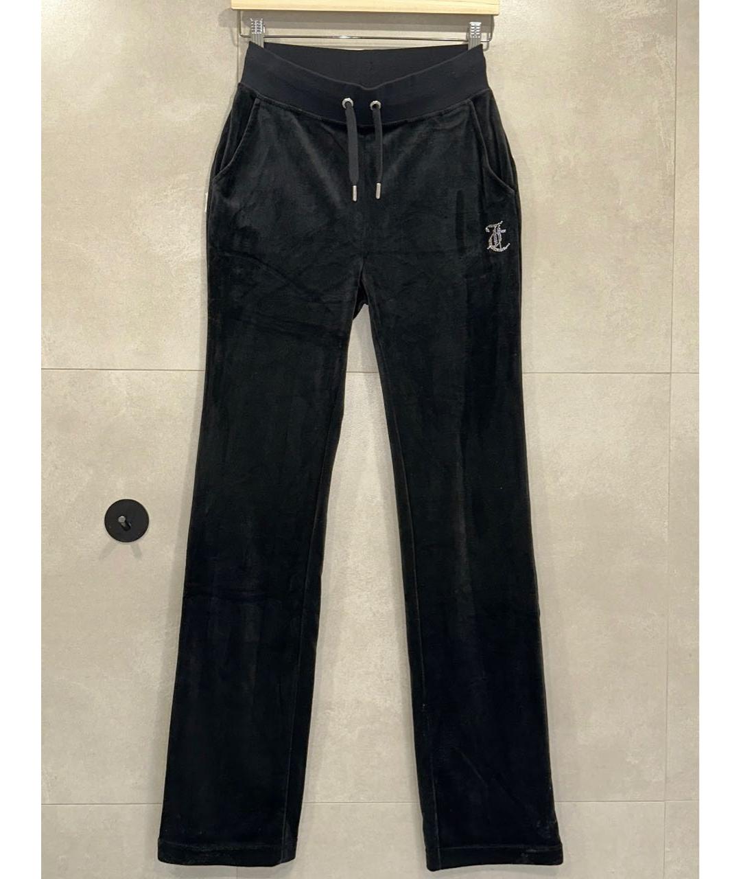 JUICY COUTURE Черный велюровый костюм с брюками, фото 3