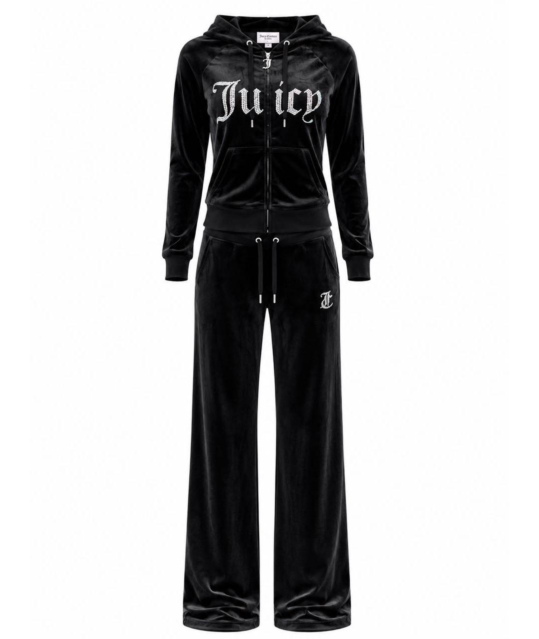 JUICY COUTURE Черный велюровый костюм с брюками, фото 7