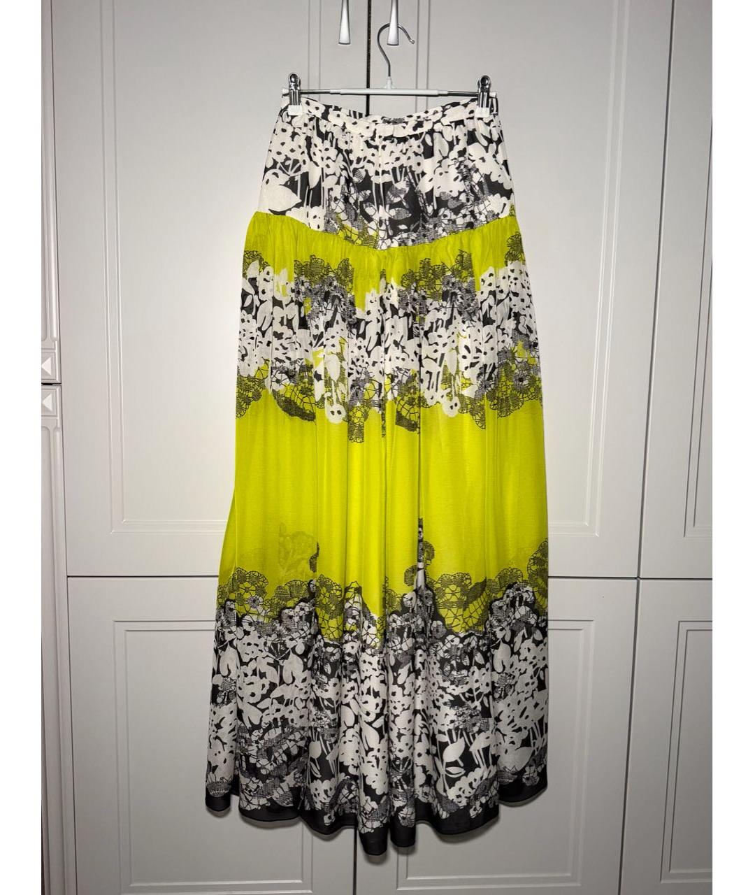BLUMARINE Мульти шелковая юбка макси, фото 6