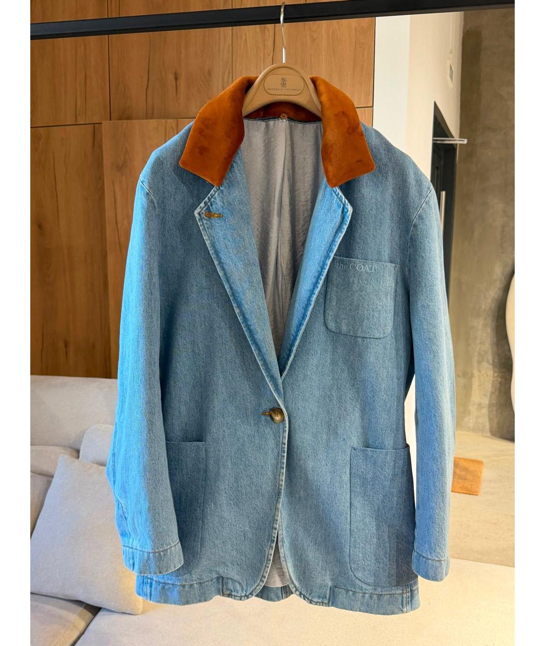 The coat Голубая деним куртка, фото 3