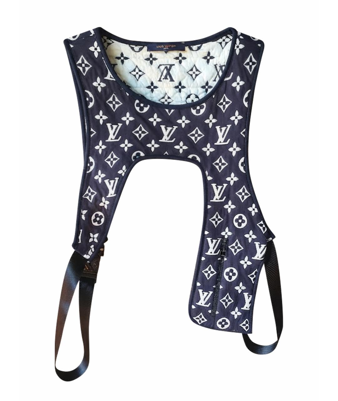 LOUIS VUITTON Темно-синий хлопковый жилет, фото 1