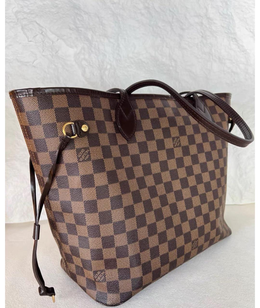 LOUIS VUITTON Коричневая сумка тоут из канвы, фото 3