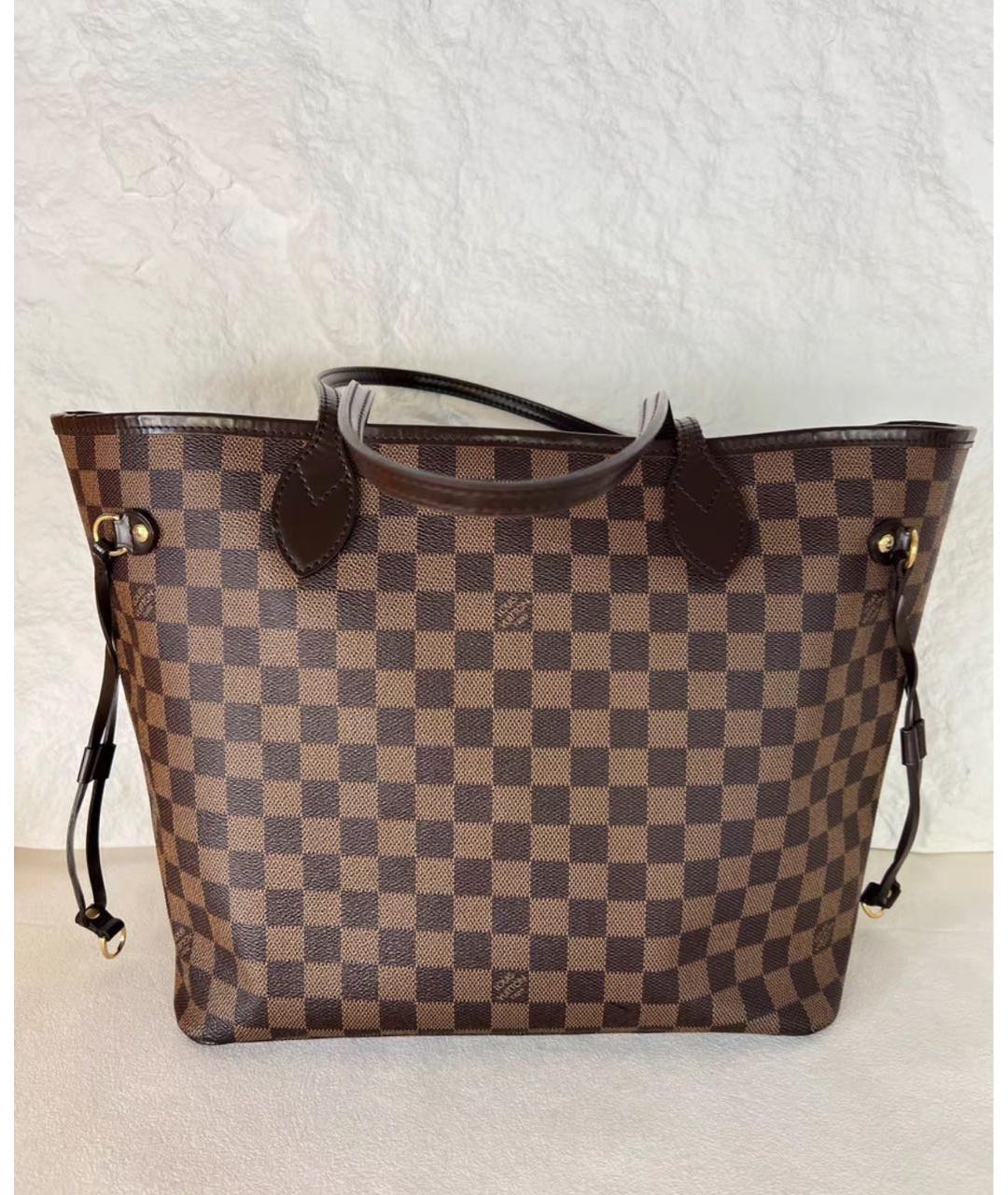 LOUIS VUITTON Коричневая сумка тоут из канвы, фото 7