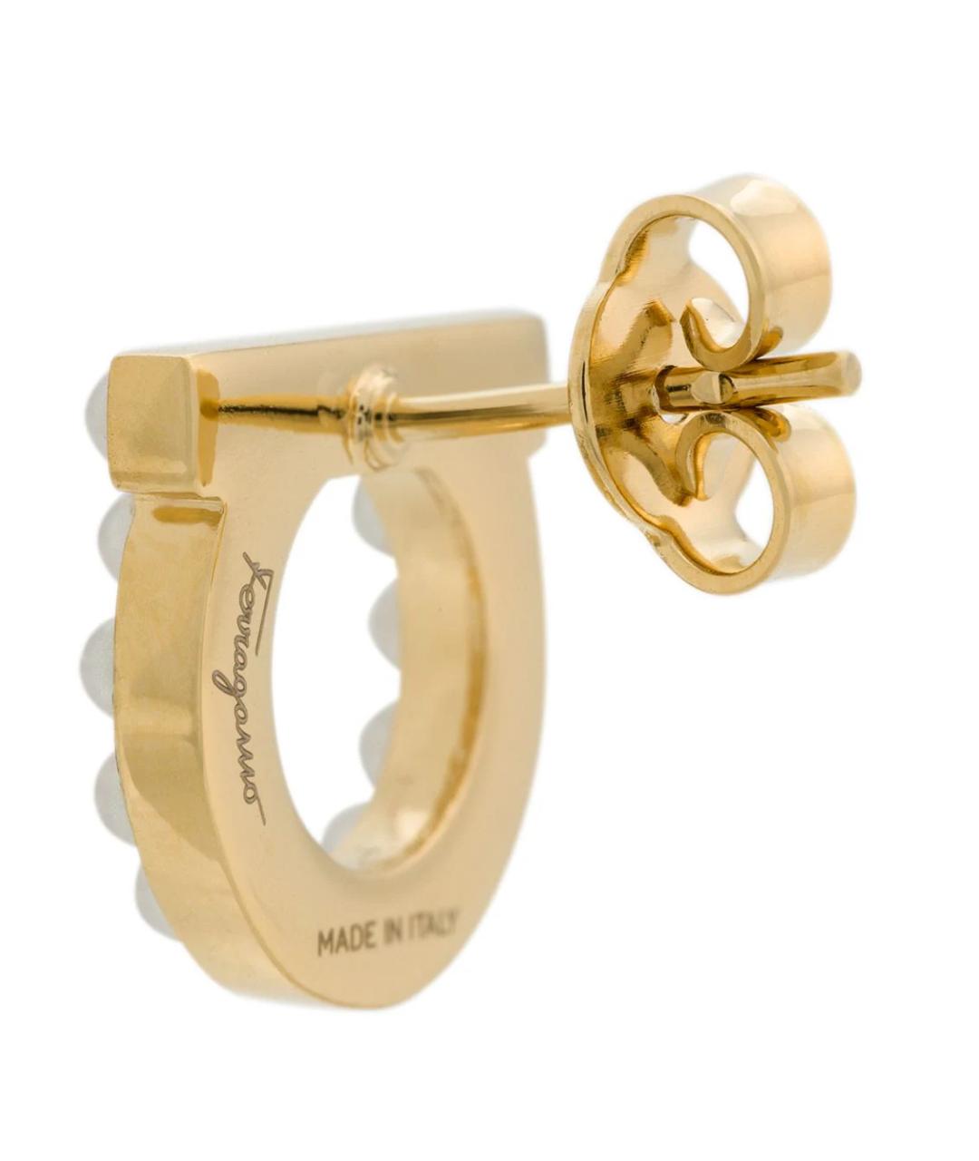 FERRAGAMO Золотые латунные серьги, фото 3