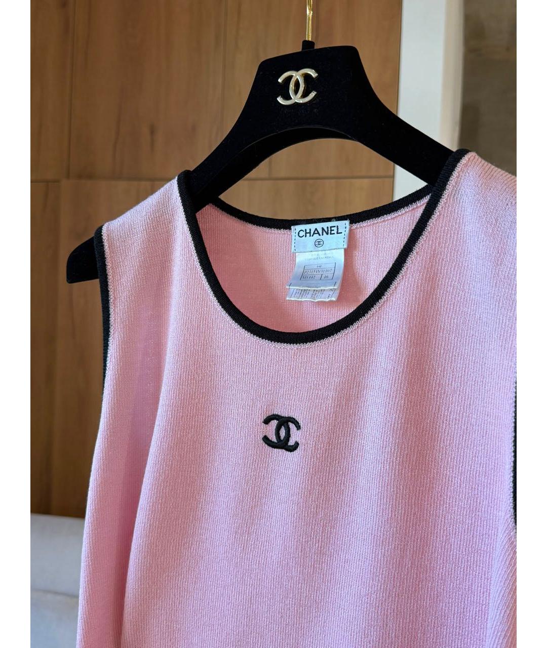 CHANEL Розовая майка, фото 2