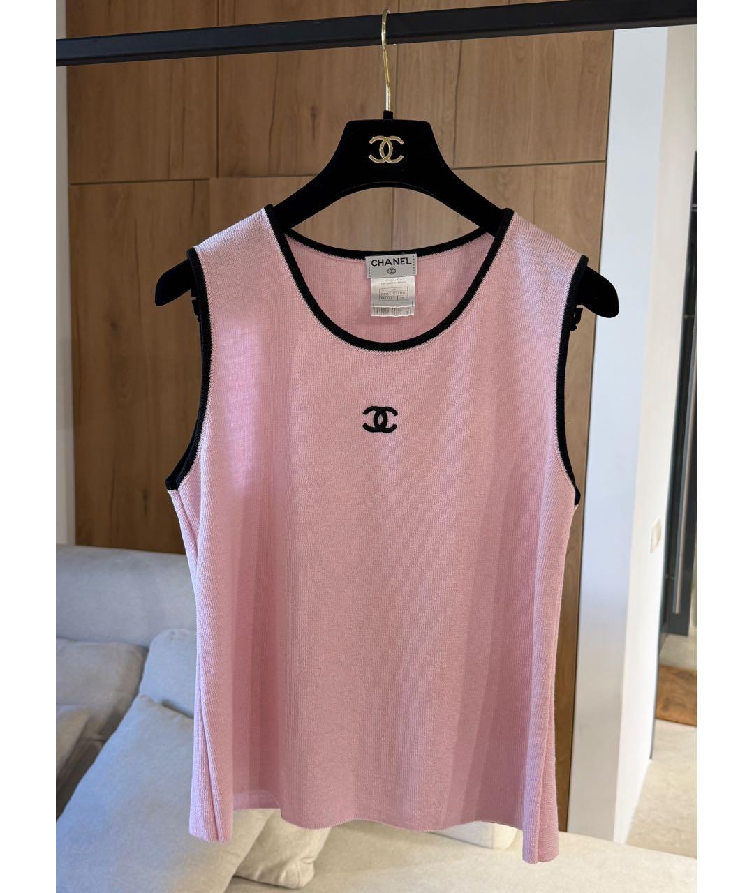CHANEL Розовая майка, фото 3