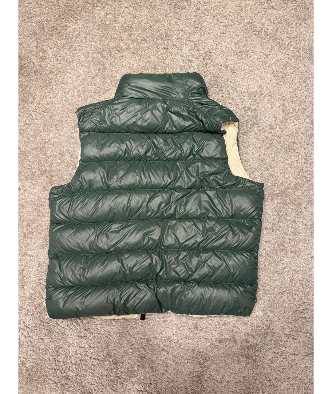 MONCLER Зеленый нейлоновый жилет, фото 2