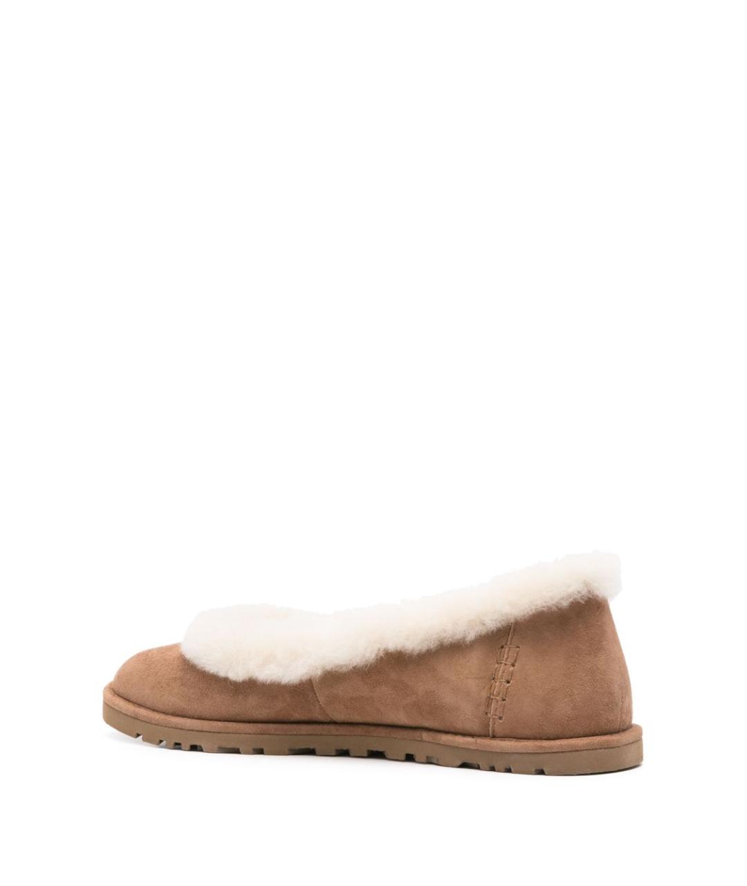 UGG Коричневые замшевые балетки, фото 3