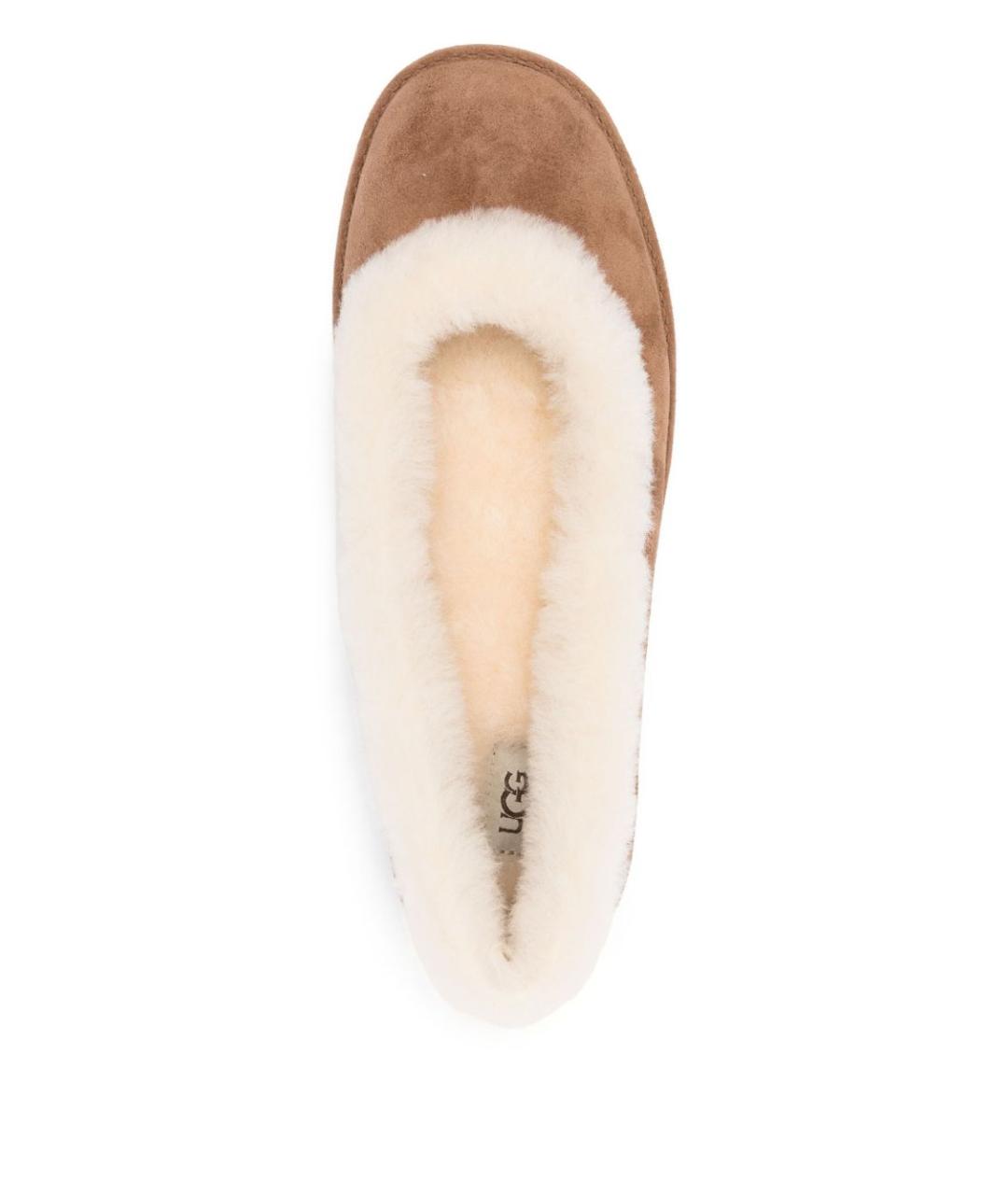 UGG Коричневые замшевые балетки, фото 4
