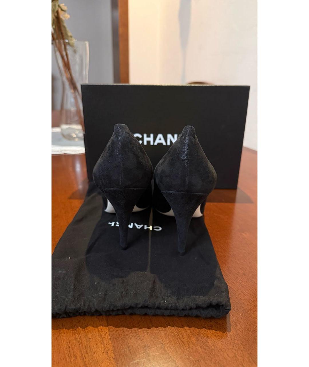 CHANEL Черные кожаные туфли, фото 4