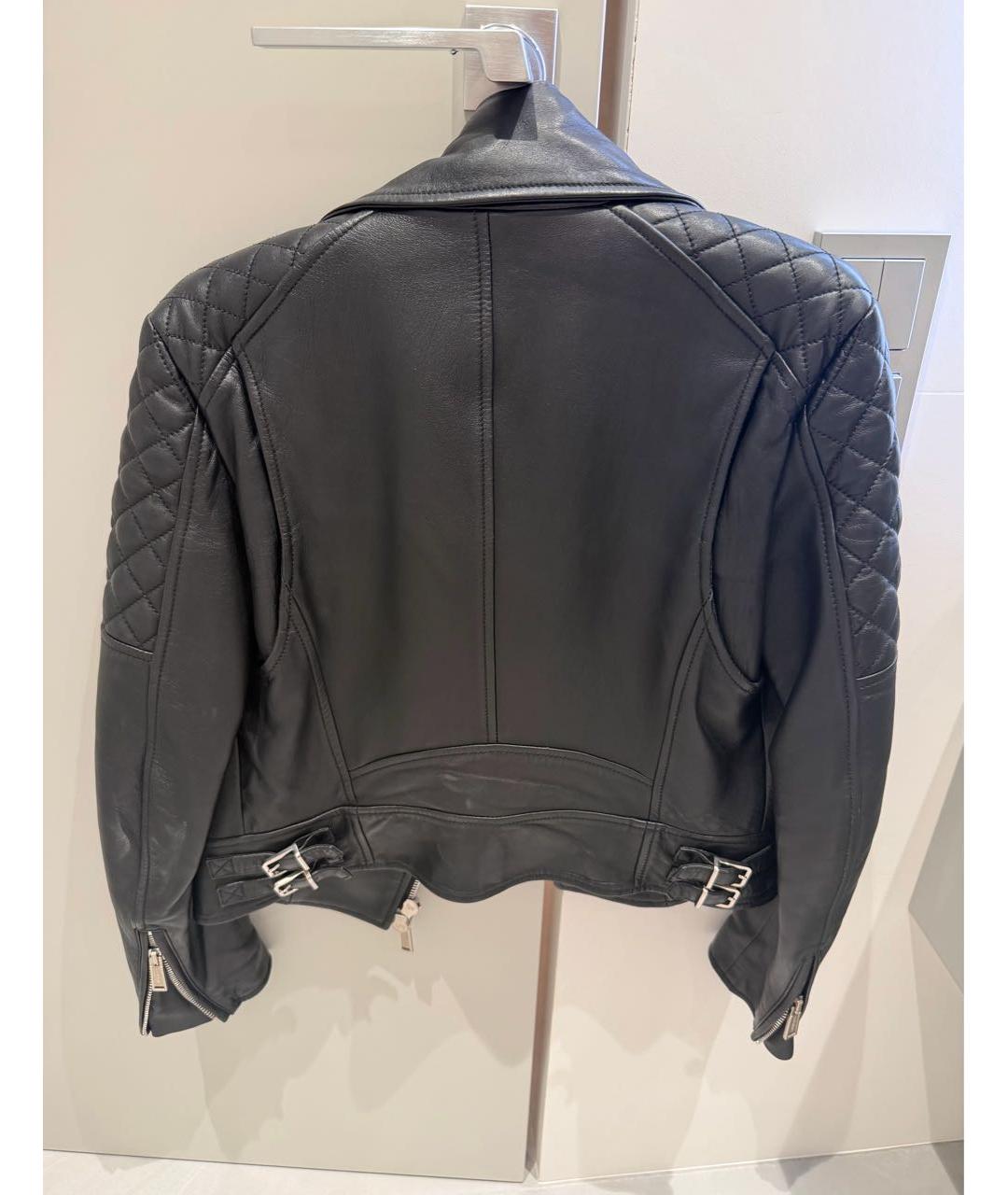 DSQUARED2 Черная кожаная куртка, фото 2