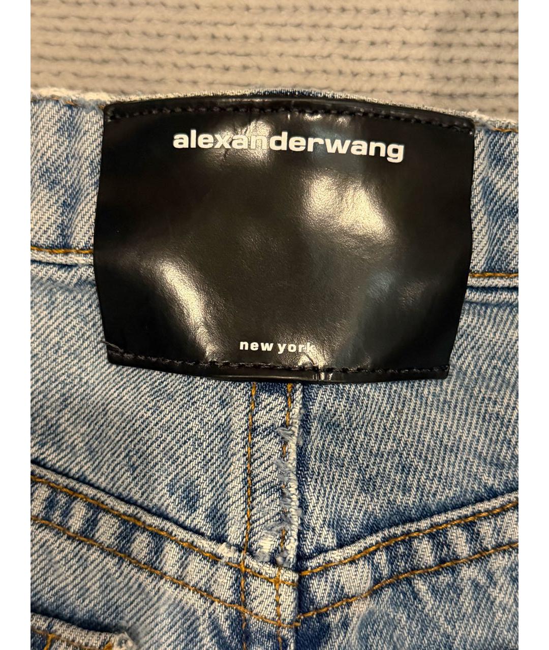 ALEXANDER WANG Синие деним шорты, фото 3