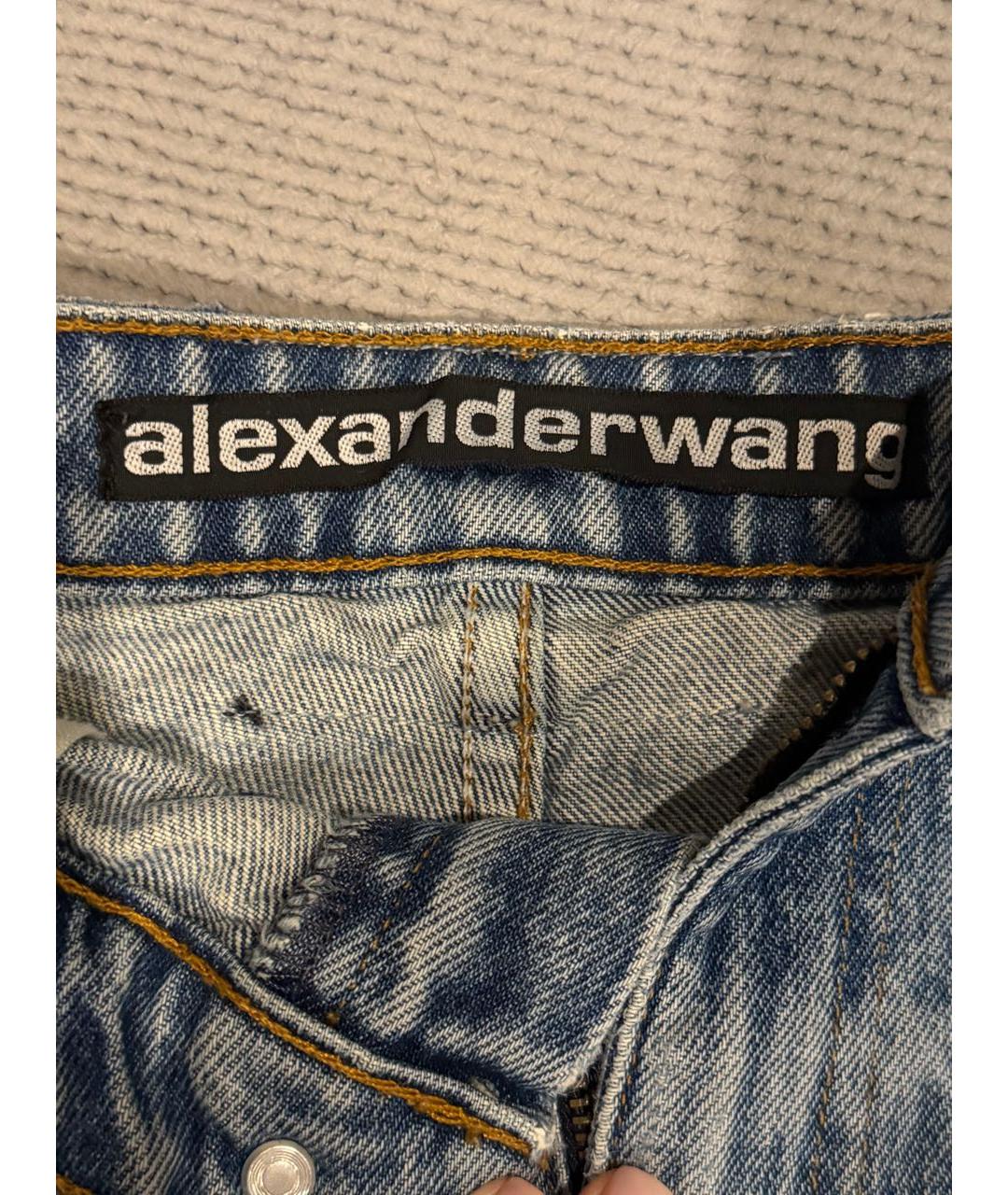 ALEXANDER WANG Синие деним шорты, фото 4