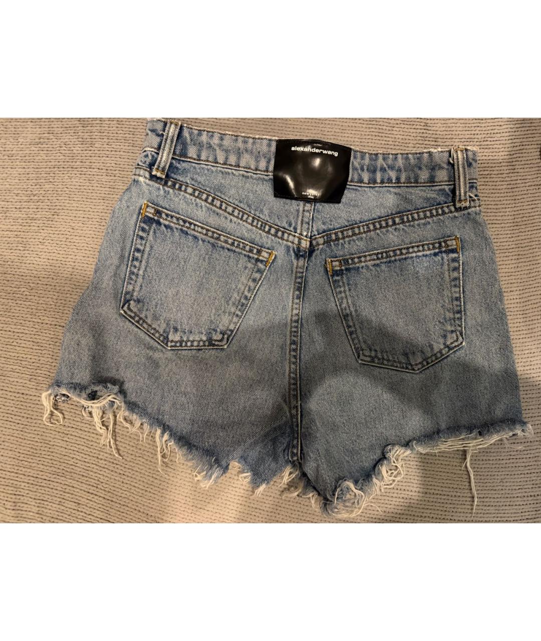 ALEXANDER WANG Синие деним шорты, фото 2