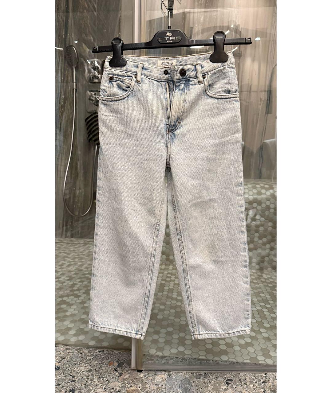 American vintage Голубые хлопковые детские джинсы, фото 5