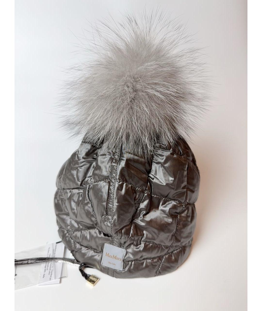 MAX MARA Серая шапка, фото 3
