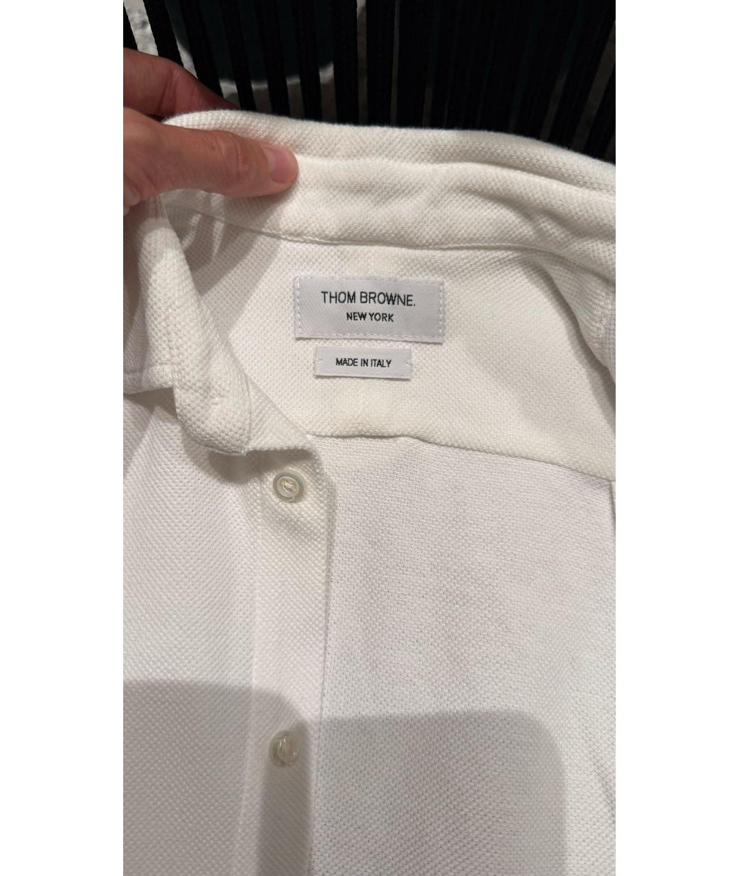 THOM BROWNE Белая хлопковая детская рубашка, фото 3