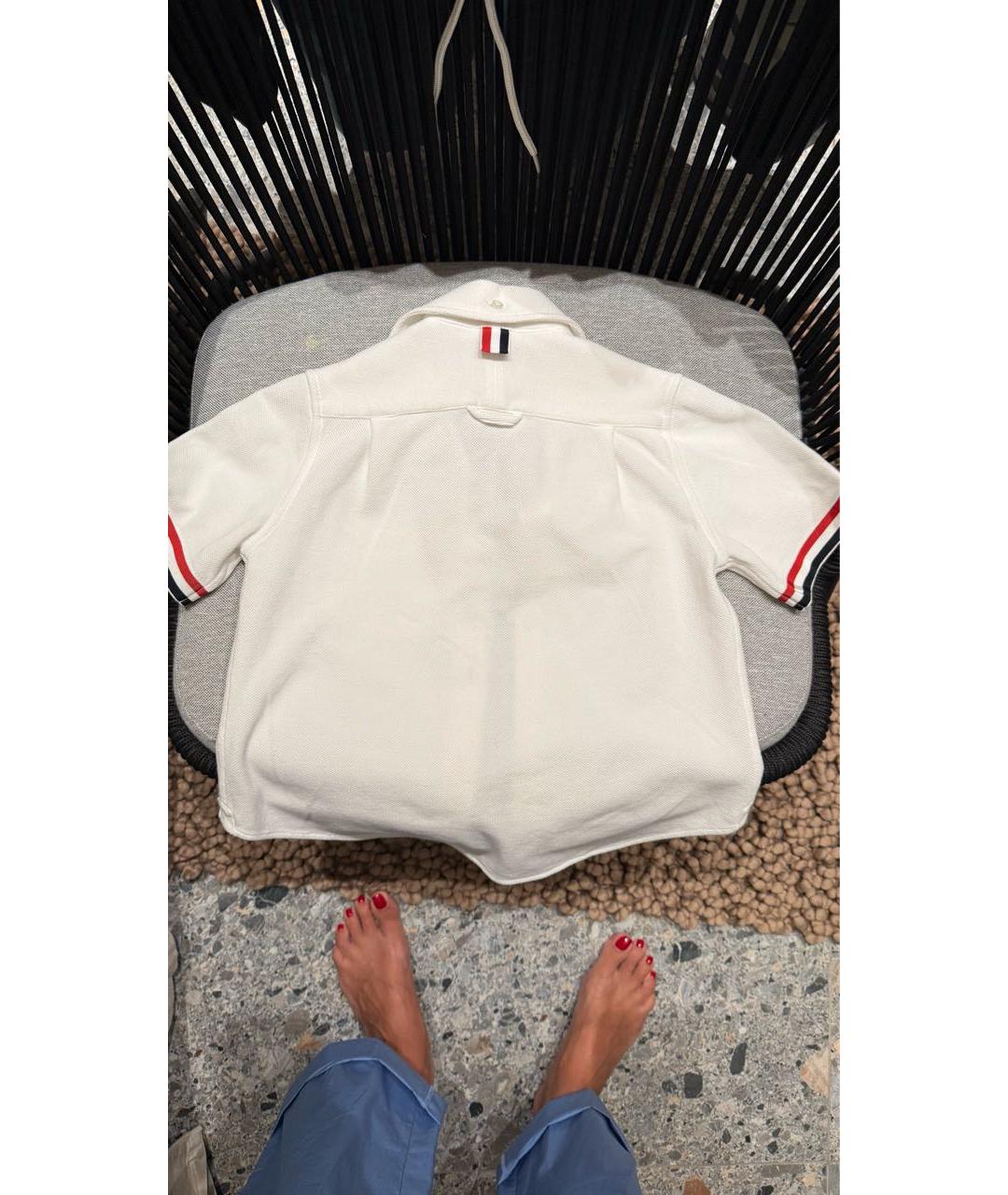THOM BROWNE Белая хлопковая детская рубашка, фото 2